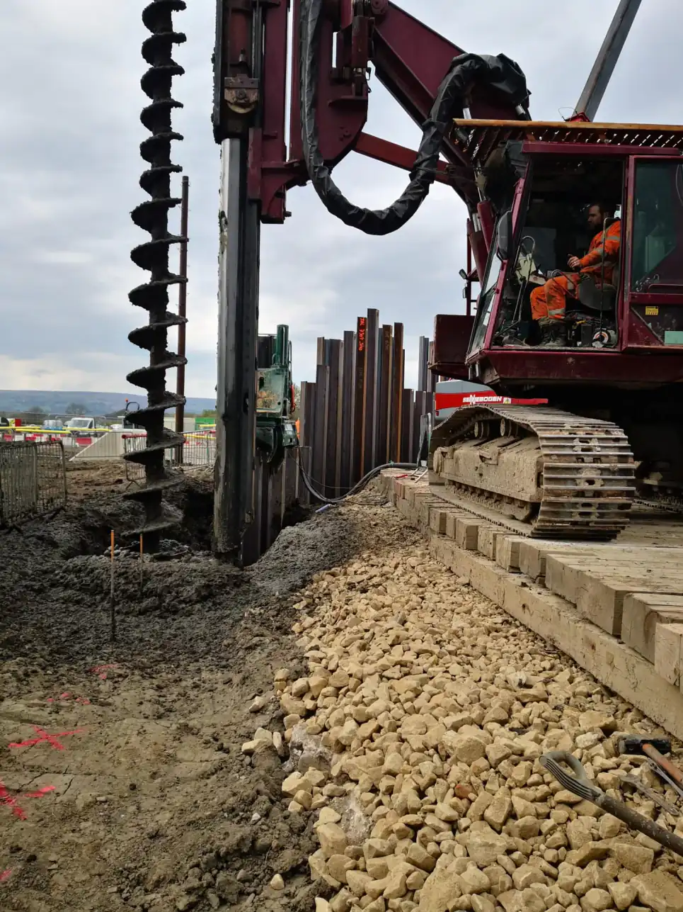 Land piling project